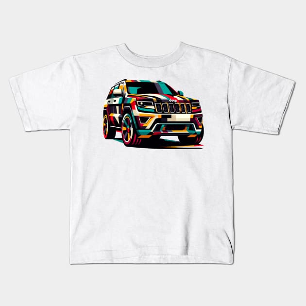 Jeep Grand Cherokee Kids T-Shirt by Vehicles-Art